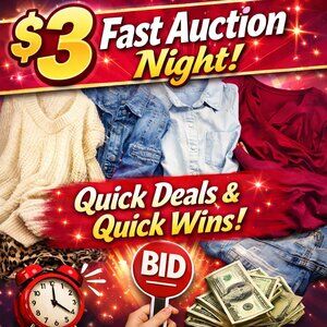 $3 Fast Auction Night – Quick Deals & Quick Wins!